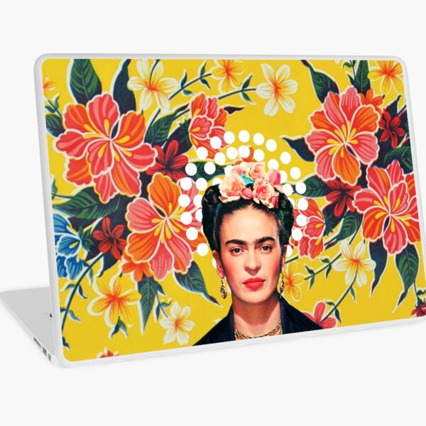 Item preview, Imprimé Frida Kahlo, fleurs, couleur sur nappe mexicaine ocre designed and sold by Adriana C (All about Frida).