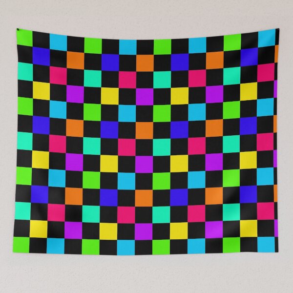 Item preview, Colorful Disco Checker Print designed and sold by Punderstandable.