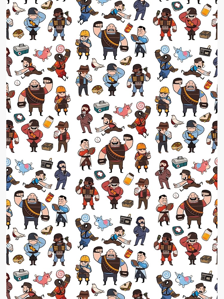 Team Fortress 2 Red Blu All Class Pattern Spiral Notebook For Sale Team Fortress 2 Red Blu All Class Pattern Spiral Notebook For Sale