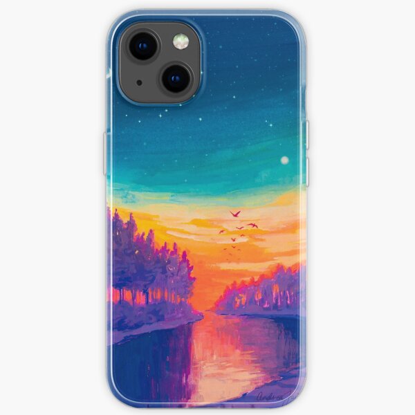 Zodiac Signs as Landscape Paintings- Aquarius / Great Conjuntion iPhone Soft Case