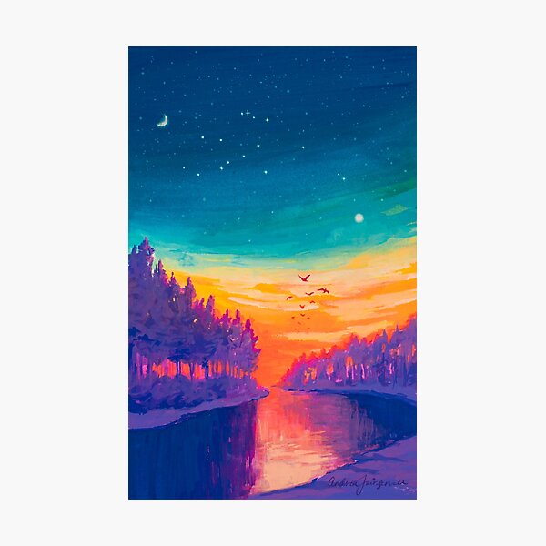 Zodiac Signs as Landscape Paintings- Aquarius / Great Conjuntion Photographic Print