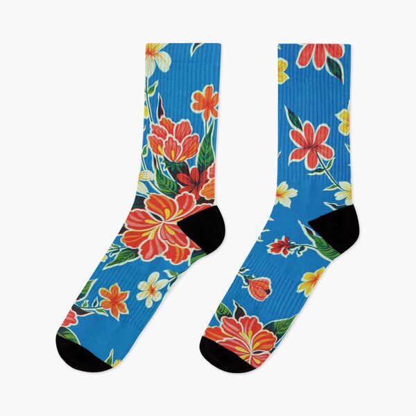 Item preview, Color flower print, blue Mexican tablecloth designed and sold by Adriana C (All about Frida).