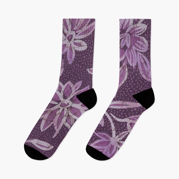 Item preview, Purple Batik Flowers With Dotty Background designed and sold by Leslie Rogers Todder.