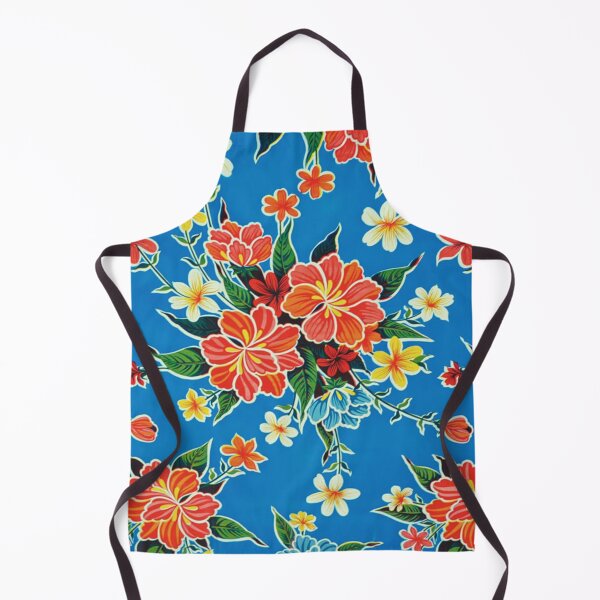 Item preview, Color flower print, blue Mexican tablecloth designed and sold by Adriana C (All about Frida).