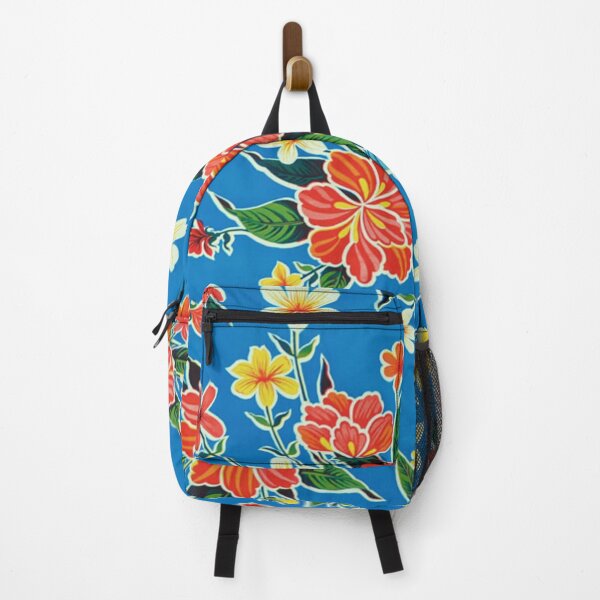 Item preview, Color flower print, blue Mexican tablecloth designed and sold by Adriana C (All about Frida).