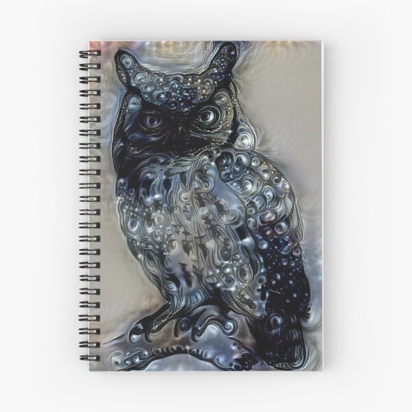 Item preview, Mythical Armored Owl in Black and Grey Metal designed and sold by ittybittyowl.