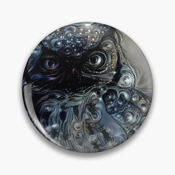 Item preview, Mythical Armored Owl in Black and Grey Metal designed and sold by ittybittyowl.