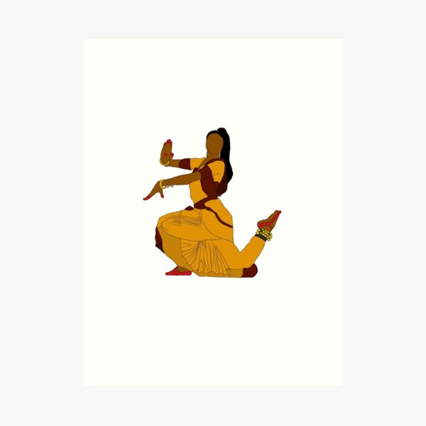 Buy Set of 3 Bharatanatyam Art Brown Girl Art Desi Prints South