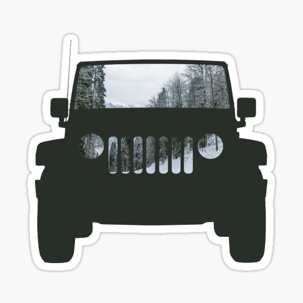 Snowy Jeep - Cute Jeep Stickers, Shirts, and More