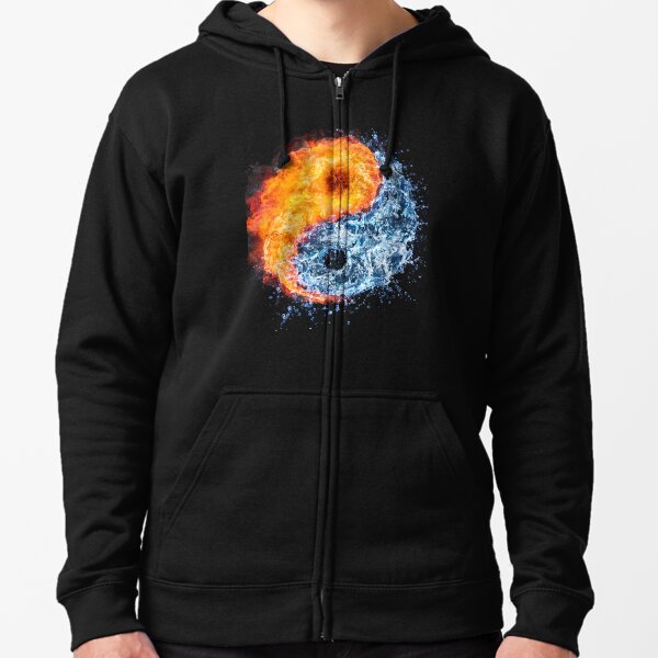 Fire and water top hoodie