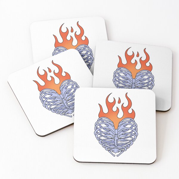 Item preview, Flaming Ribcage Heart designed and sold by Emma Jane Creative.