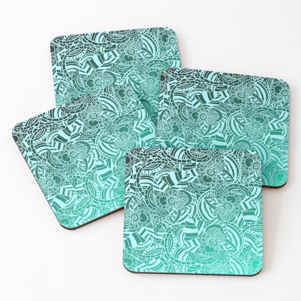 Item preview, Modern Vibrant Seagreen Gradient Boho Print designed and sold by DaughterofYah.