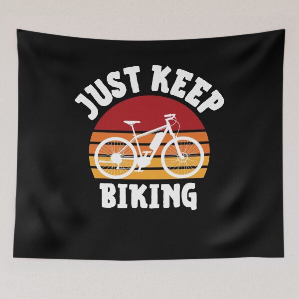 Item preview, Just Keep Biking Simple Cute designed and sold by Sweet-A-Dsignz.