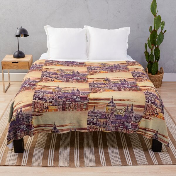 Item preview, Amsterdam Skyline Cat - Funny Surreal Cats designed and sold by AnimalSociety.