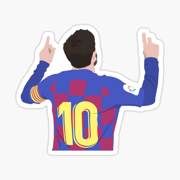 Messi feiert Sticker