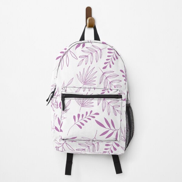 Item preview, Light purple leaves in white background pattern designed and sold by Emkute.
