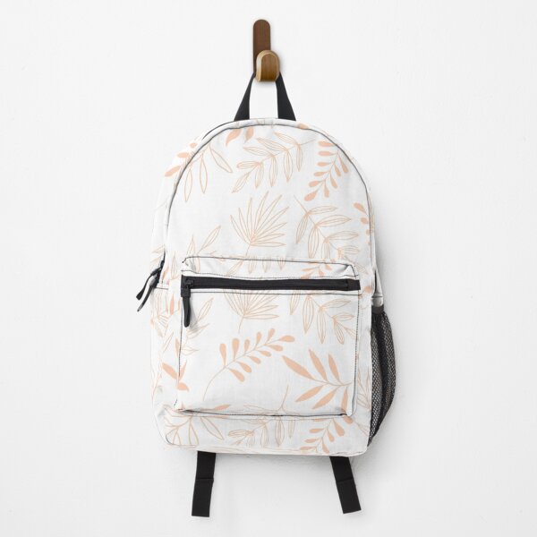 Item preview, Light pink leaves in white background pattern designed and sold by Emkute.