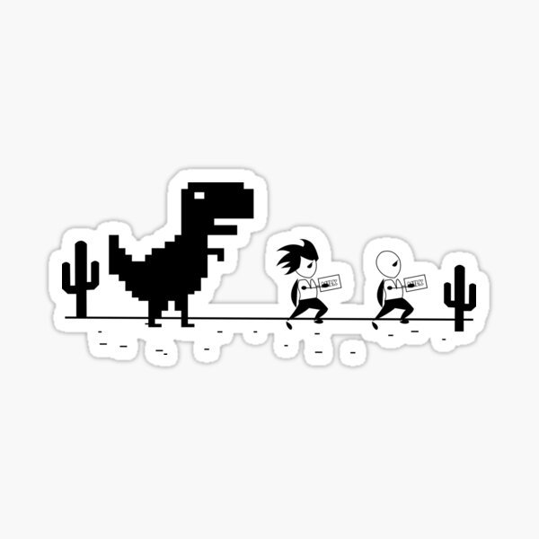 OFFLINE DINO GAME I SHOULD HAVE STAYED ONLINE | Sticker