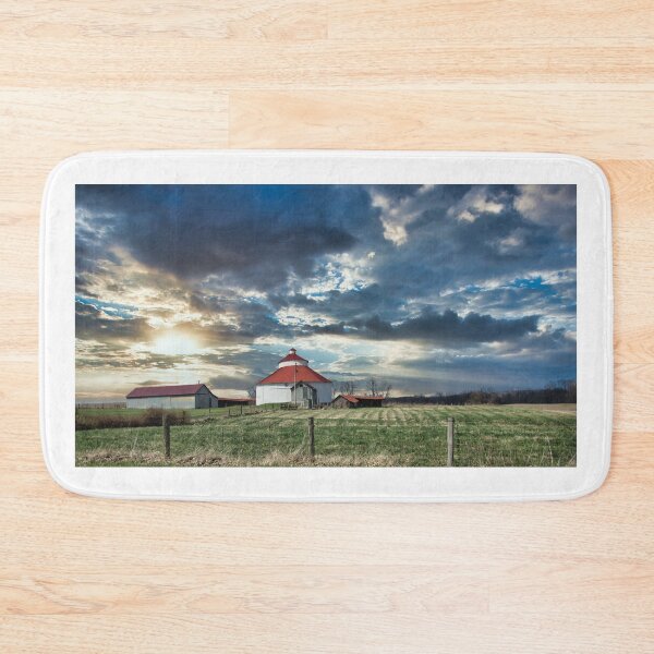 Item preview, Bid Red Round Barn at sunset designed and sold by Randy Branham.