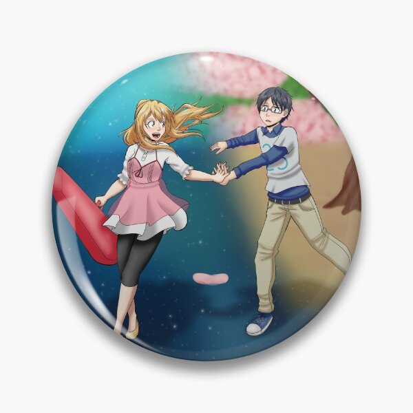 Artikelvorschau, Deine Lüge im April Kaori und Kousei mit Hintergrund entworfen und verkauft von Stacy Lord.
