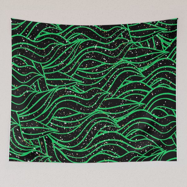 Item preview, Vibrant Hand Drawn Wavy Green Design designed and sold by DaughterofYah.