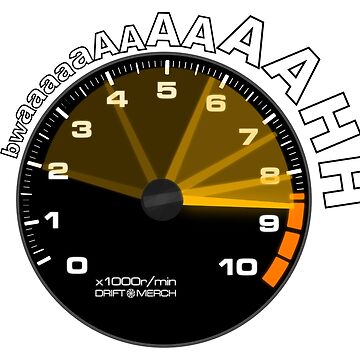 Artwork thumbnail, BWAAAH Racing Tachometer Funny Car Enthusiast Revving Heart by driftmerch
