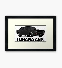 Holden Torana - A9X Hatchback - Black Framed Print