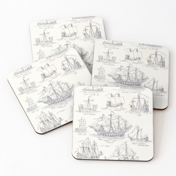 Item preview, Drawing of Old Vintage Ships designed and sold by upoutandaway.