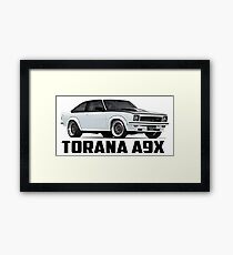 Holden Torana - A9X Hatchback - White Framed Print