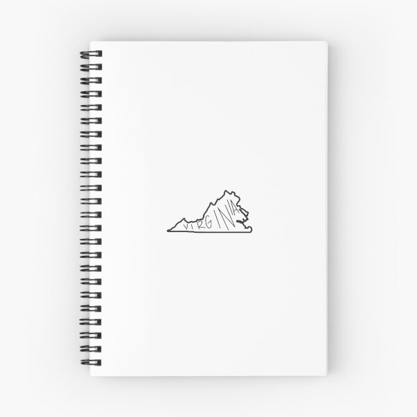Item preview, Black and White Virginia State Outline  designed and sold by rayannanuckols.