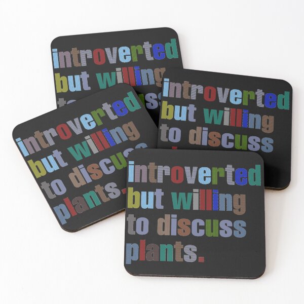 Item preview, Introverted but willing to discuss plants - colorful letters designed and sold by el000.