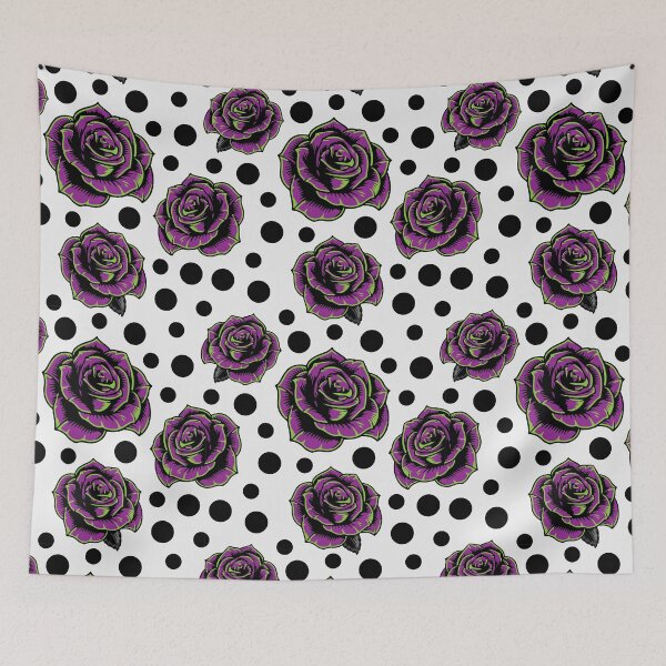 Item preview, Rockabilly Goblincore Roses Polka Dot 50s 60s Retro  designed and sold by GypsyGoonDesign.