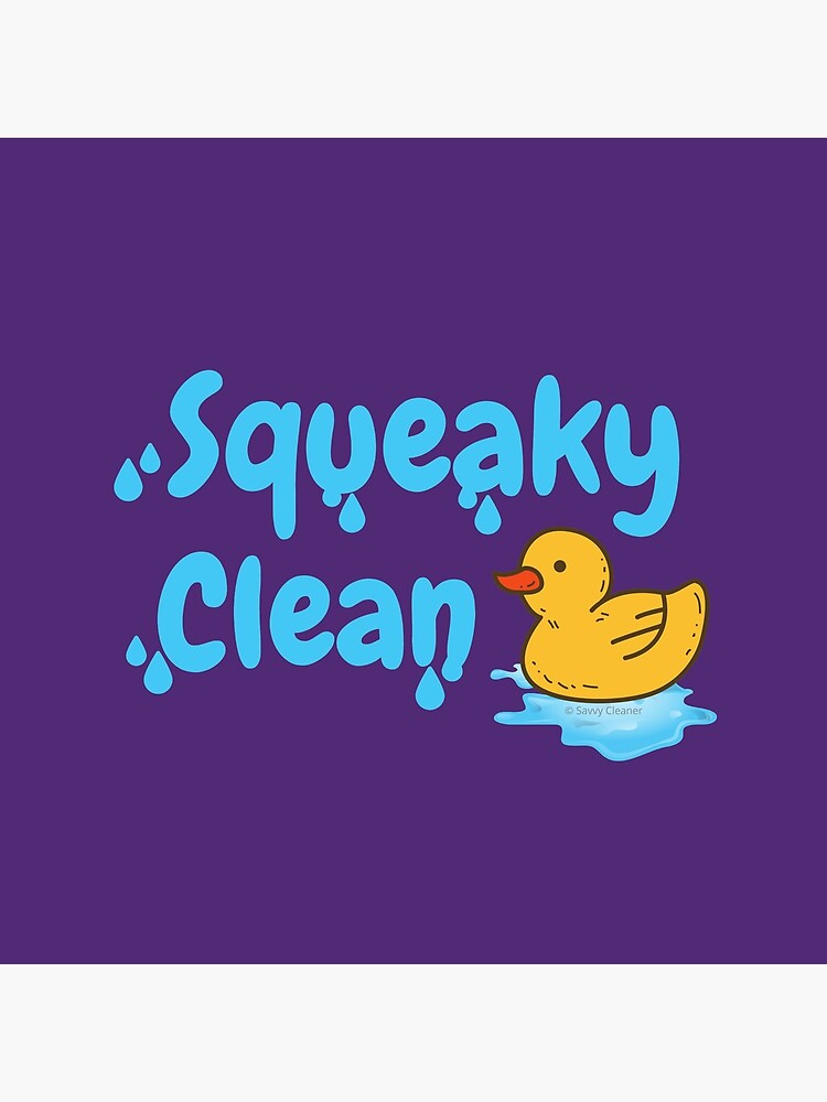 Thumbnail 5 of 5, Coasters (Set of 4), Squeaky Clean Rubber Duckie Cleaning Housekeeping Cleanup designed and sold by SavvyCleaner.