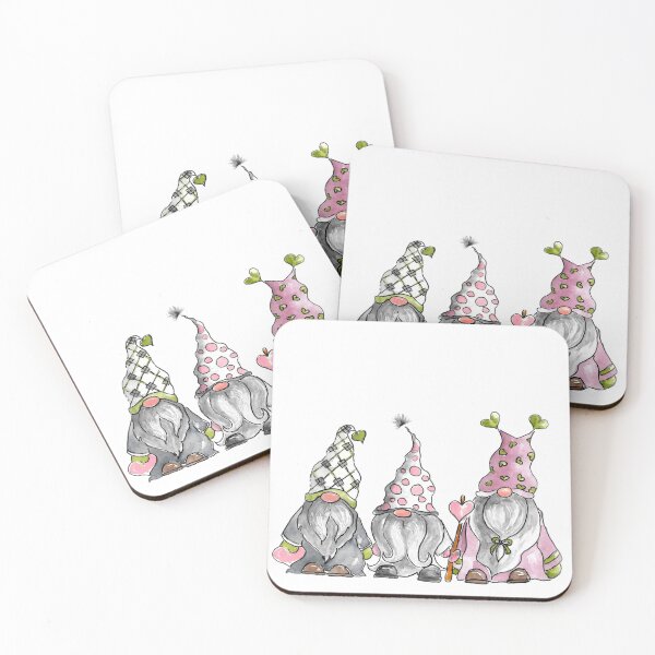 Item preview, Three gnomes valentine white designed and sold by WiMGcreative.
