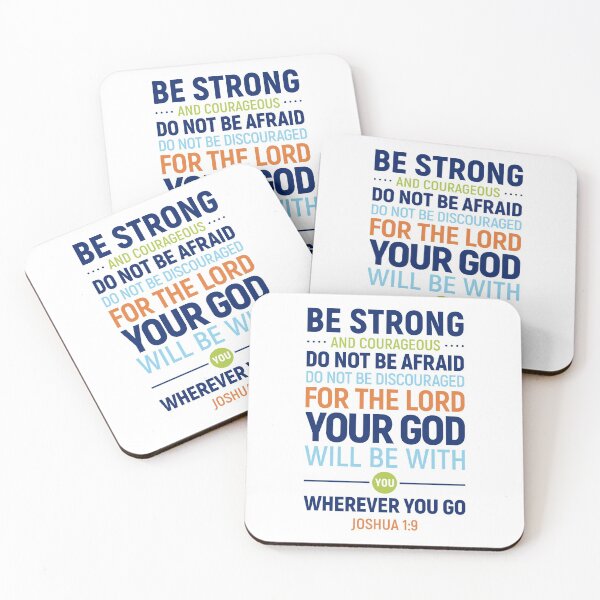 Item preview, Be Strong And Courageous, Joshua 1:9, Bible Verse, Boys Room Decor, Scripture Gift designed and sold by aenaonartwork.
