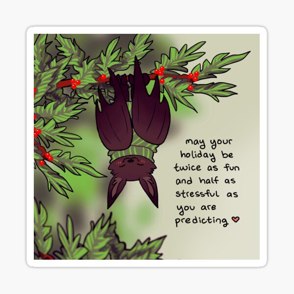 Item preview, "Twice as Fun and Half as Stressful" Holiday Bat designed and sold by thelatestkate.