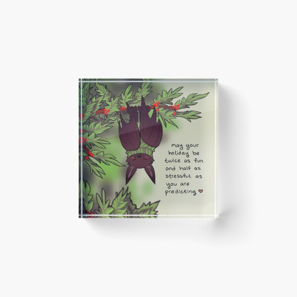 Item preview, "Twice as Fun and Half as Stressful" Holiday Bat designed and sold by thelatestkate.