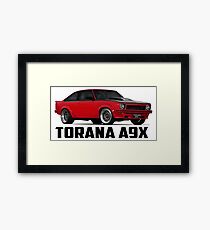 Holden Torana - A9X Hatchback - Red Framed Print