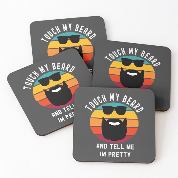 Item preview, Touch my Beard and Tell me Im Pretty - Cool Vintage Style Sunset Novelty Graphic designed and sold by Dorkification.