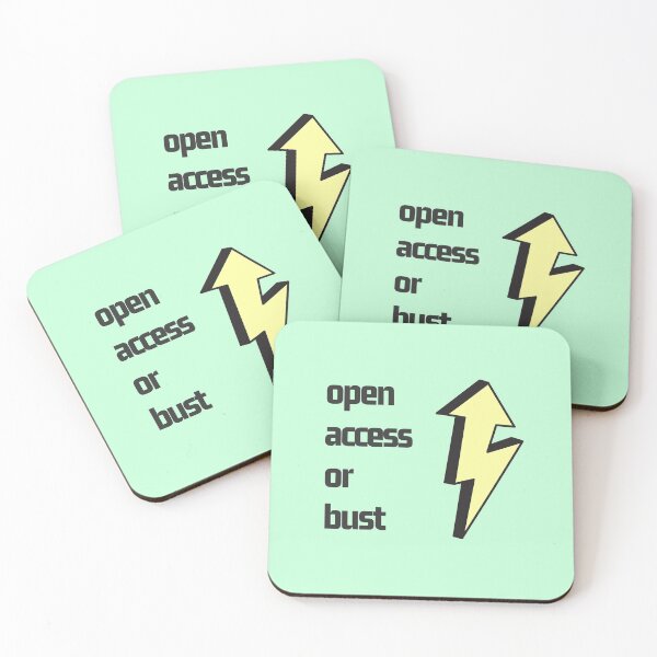 Item preview, Open Access or Bust -- Lightning Green -- For Writers designed and sold by statsandcats.