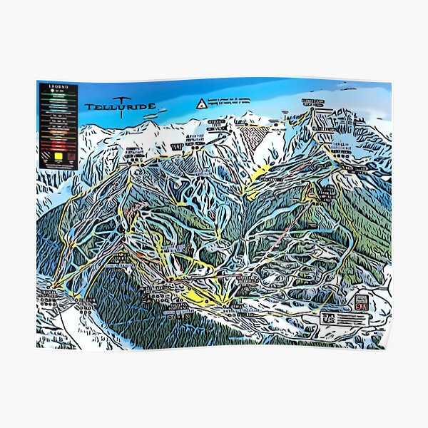 Telluride Trail Map Poster