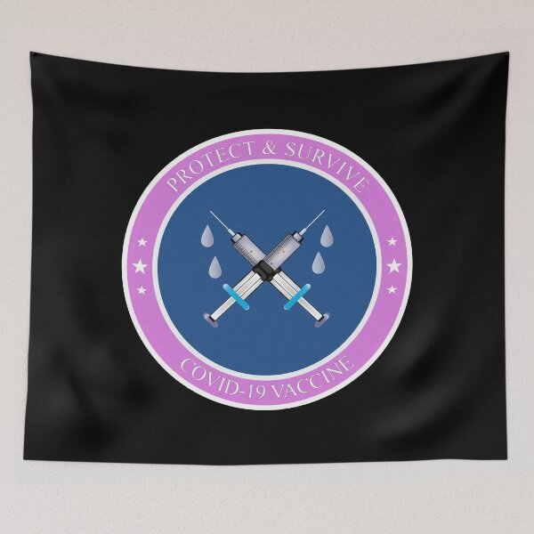 Item preview, Covid Vaccine Protect and Survive (white text) designed and sold by InterestingImag.