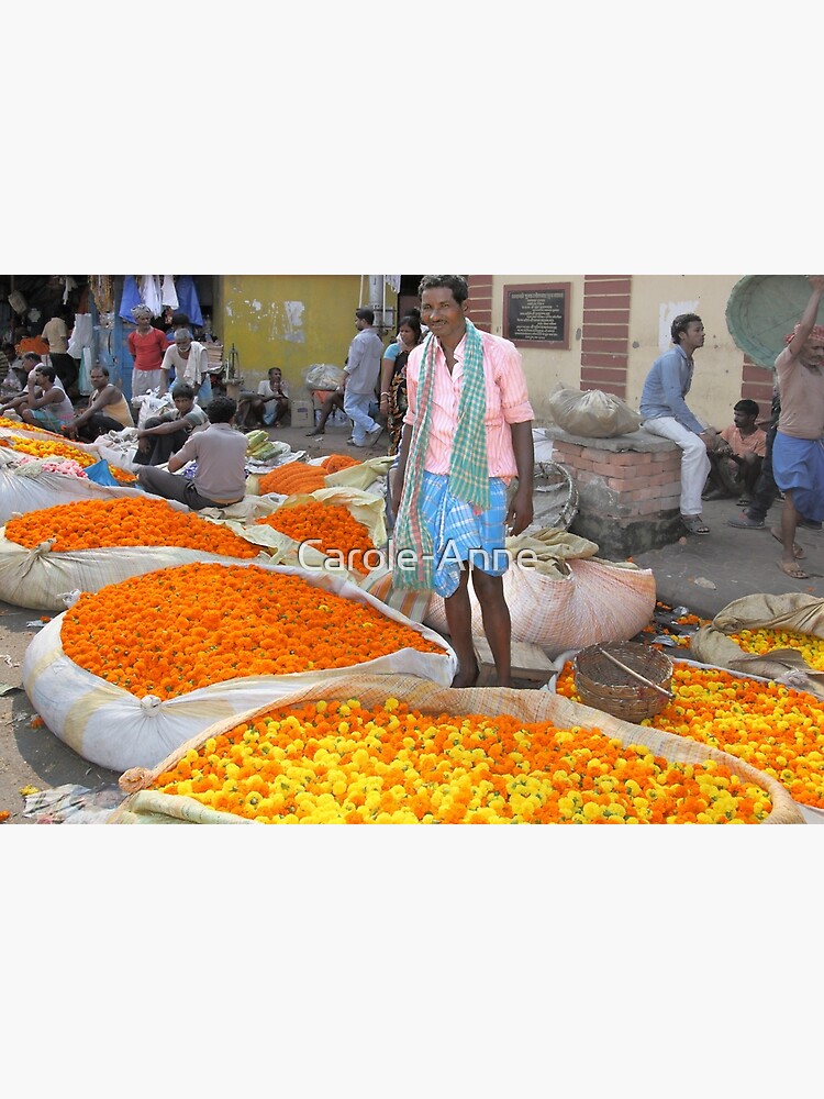 "Flower Market, Kolkata" Poster for Sale by CaroleAnne Redbubble
