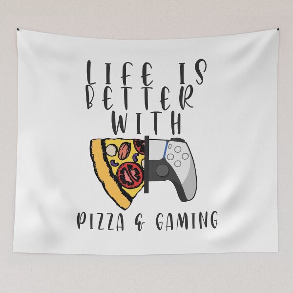 Item preview, Life is Better with Pizza and Gaming designed and sold by rokojin.