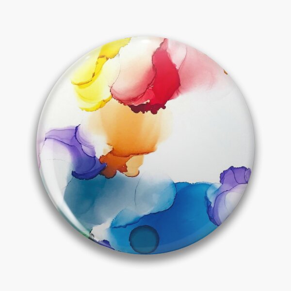 Cheer You Up Abstract Colourful Alcohol ink Pin