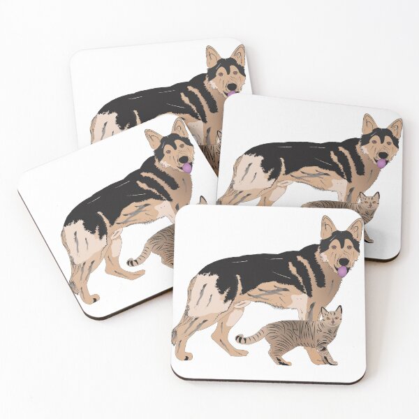 Item preview, Dog and cat walking together designed and sold by Deep075.