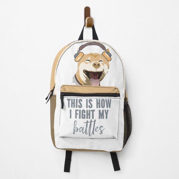 Item preview, This Is How I Fight My Battles Funny Dog Laughing Illustration designed and sold by FiveDucklings.