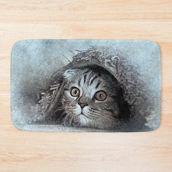 Item preview, Abstract Cat under Blanket in Blue. designed and sold by shirtdan.