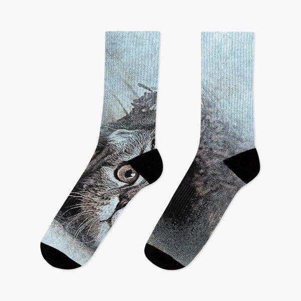 Item preview, Abstract Cat under Blanket in Blue. designed and sold by shirtdan.