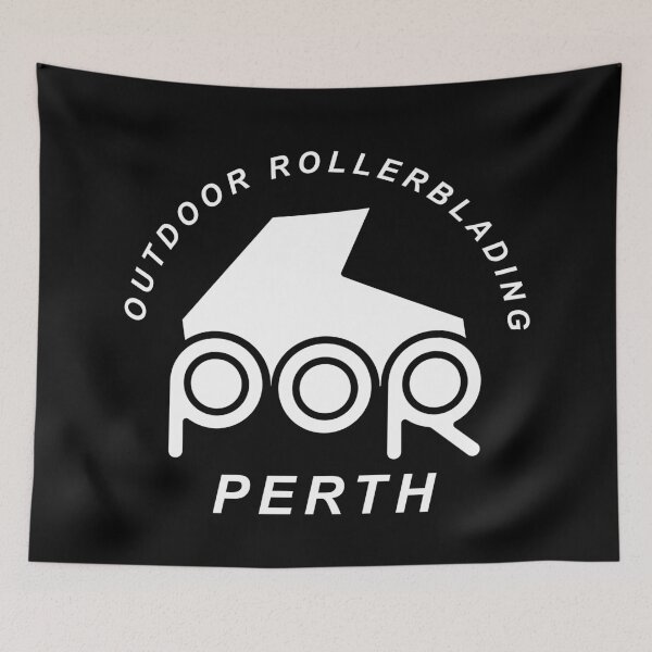 Item preview, The Original Perth Outdoor Rollerblading logo (white) designed and sold by POR-roller.
